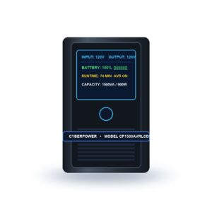 CyberPower CP1500AVRLCD3 Intelligent LCD UPS Battery Backup and Surge Protector 1500VA