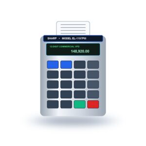 Sharp EL-1197PIII Heavy-Duty Commercial 2-Color Printing Calculator 12-Digit